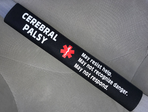 Cerebral Palsy Medical Alert Safety Seatbelt Cover