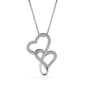 Autism - Double Heart Pendant Necklace