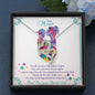 Autism - Double Heart Pendant Necklace