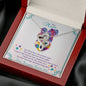 Autism - Double Heart Pendant Necklace
