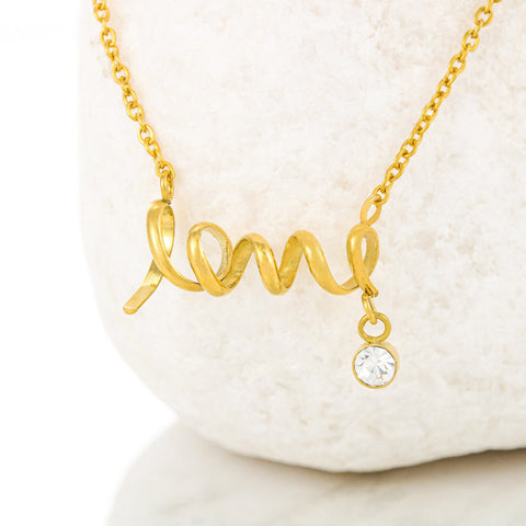 Autism - Scripted Love Pendant Necklace