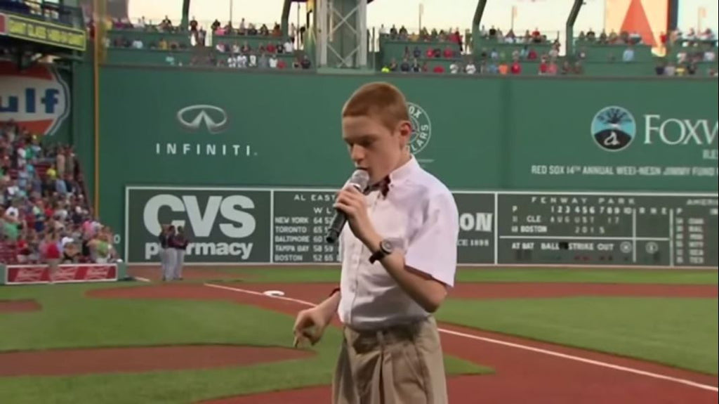 Blind and Autistic Christopher Duffley NAILS The National Anthem at A Boston Red Sox Game