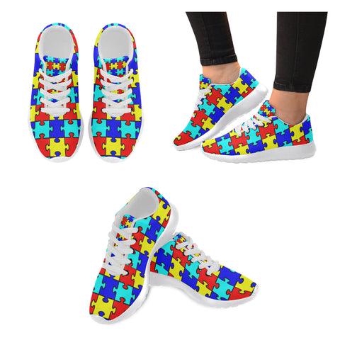 Women's Autism Puzzle Pieces Running Style Shoes