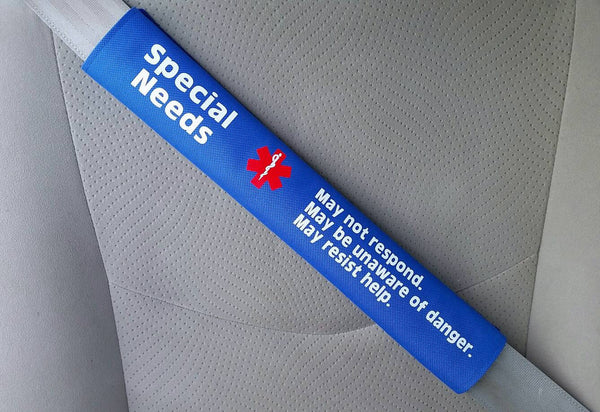 Special Needs Alert Safety Seatbelt Cover