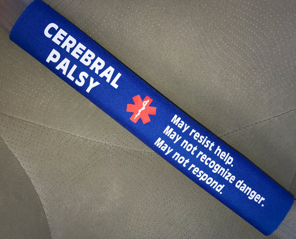 Cerebral Palsy Medical Alert Safety Seatbelt Cover