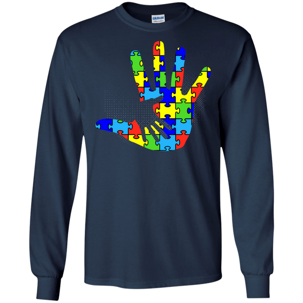 Autism Puzzle Pieces Hand in Hand