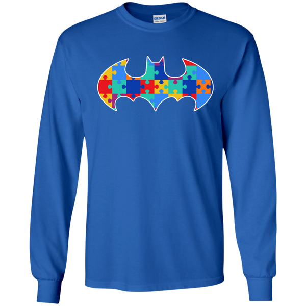 Autism Awareness Puzzle Pieces Bat - Adult