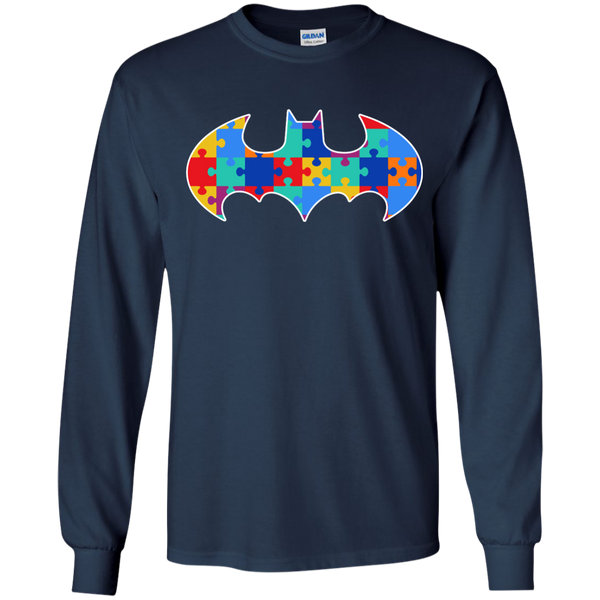 Autism Awareness Puzzle Pieces Bat - Youth