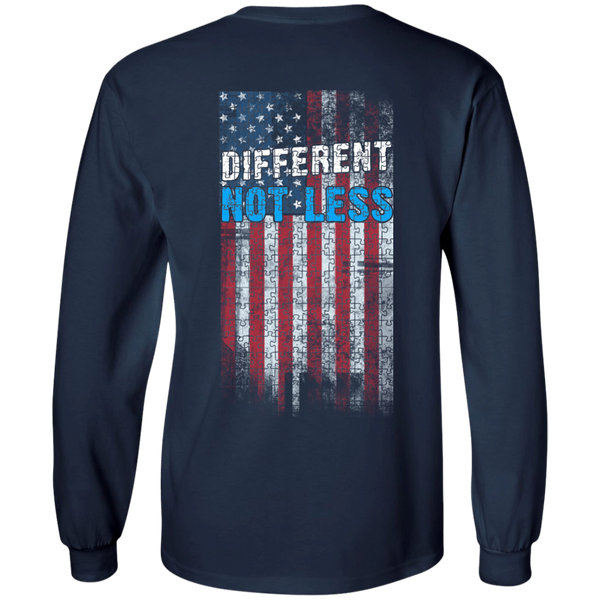 Autism American Flag - Different Not Less