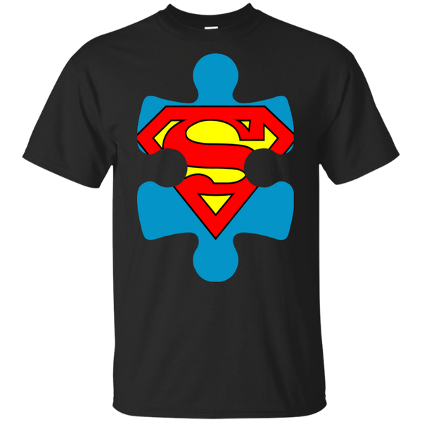 Autism Blue Puzzle Piece with SuperMan - Youth Sizes