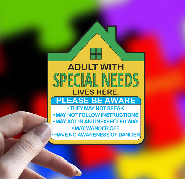 Special Needs Safety Home Decal Sticker