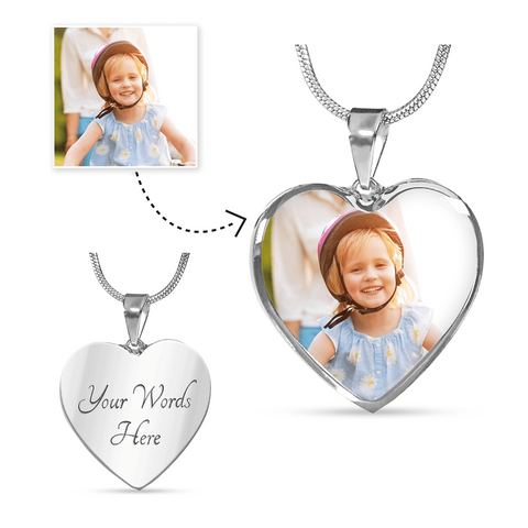 Personalized Engravable Heart Luxury Necklace Pendant