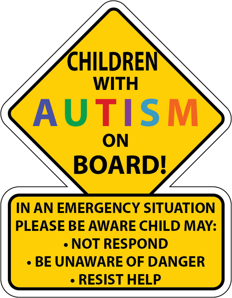 Autism Safety Car Truck Decal Sticker