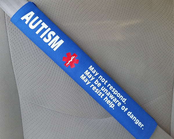 Autism Medical Alert Safety Seatbelt Cover