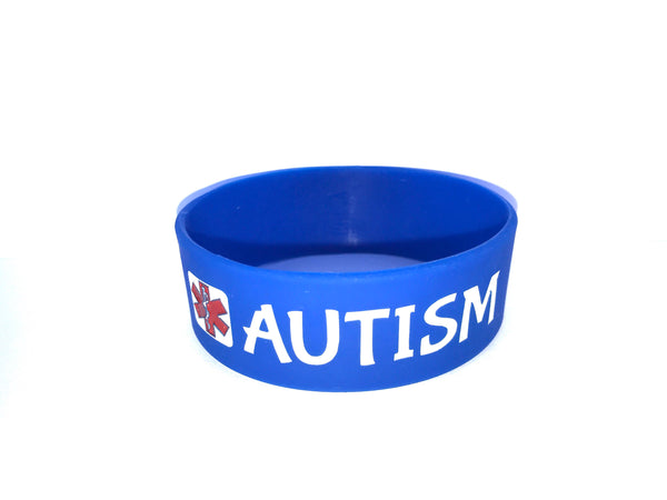 Blue Autism Alert Wristband SAFETY Bracelet